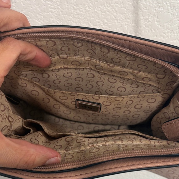GUESS Pink Logo Shoulder Bag - Picture 4 of 6